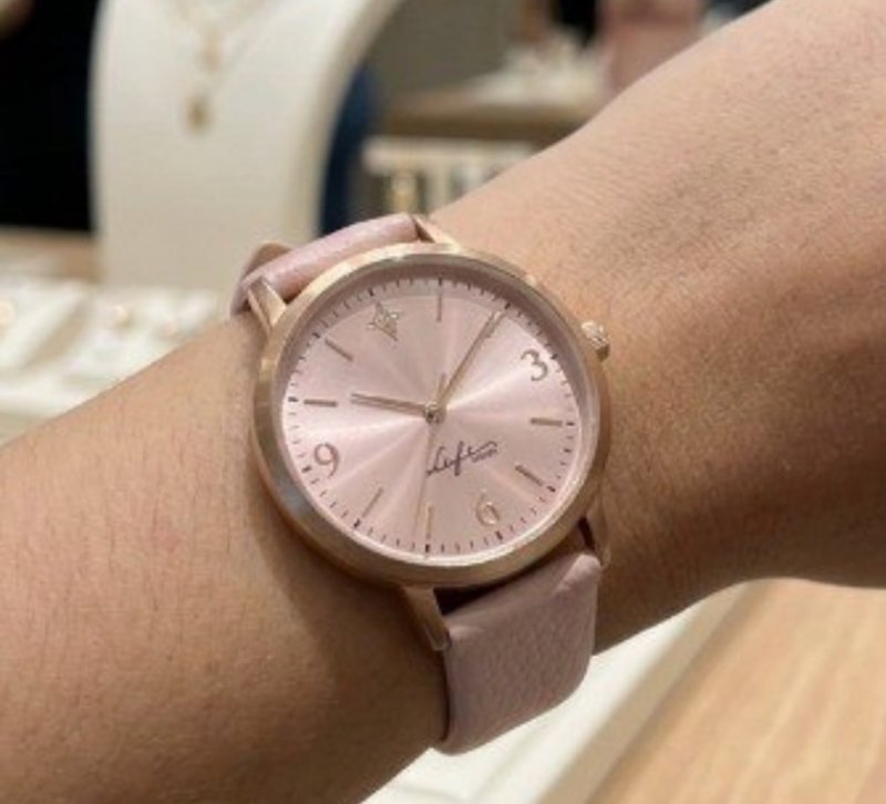 Relógio Life Realizações Feminino Couro Rosé