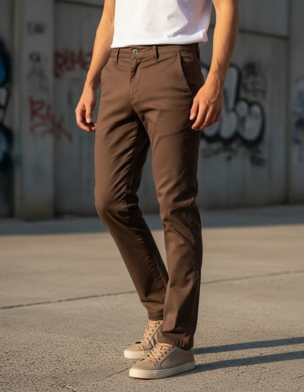 Calça Sarja Masculina Alfaiataria Bolso Faca Tradicional