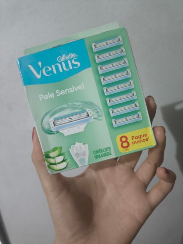 Gillette Venus Pele Sensível Carga para Aparelho de Depilar com Aloe Vera, 8 uds