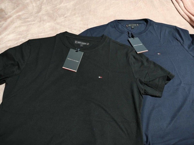 Kit Camisetas Tommy Hilfiger Preta/azul Royal 2un - Original