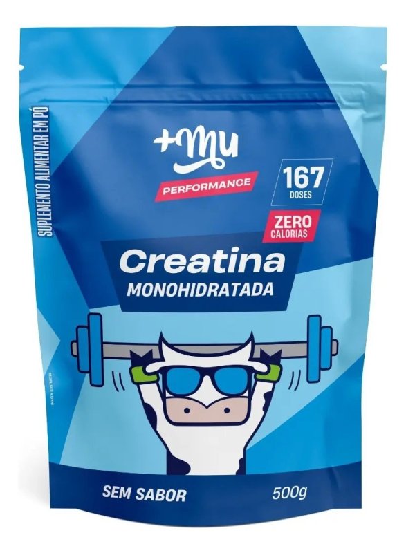 Refil Creatina Monohidratada Sem Sabor 100% Puro 500g +mu Sem Sabor