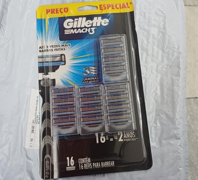 Gillette Mach3 - Refil Para Barbear, 16 Unidades