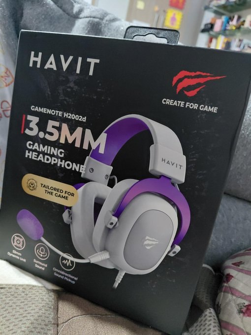 Havit Headphone Fone de Ouvido H2002d Purple, Gamer, com Microfone