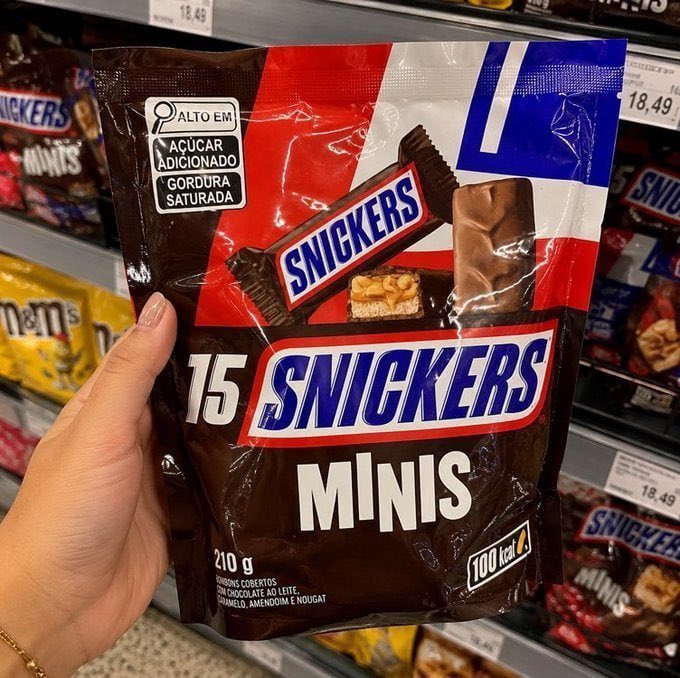 Chocolate Snickers Original Minis 15Un