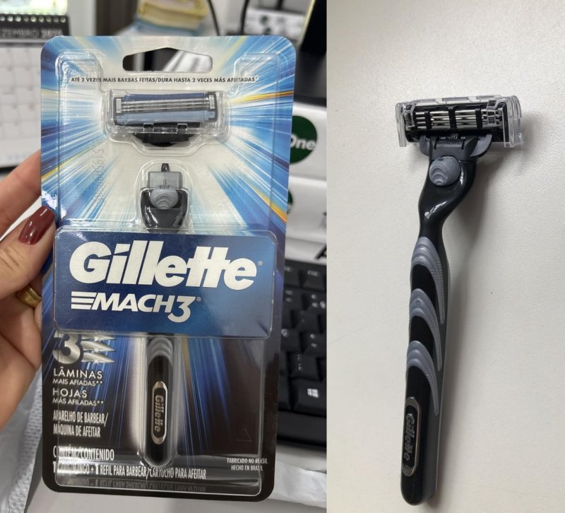 Gillette Mach3 Aparelho de Barbear com 3 Lâminas 1 Unidade