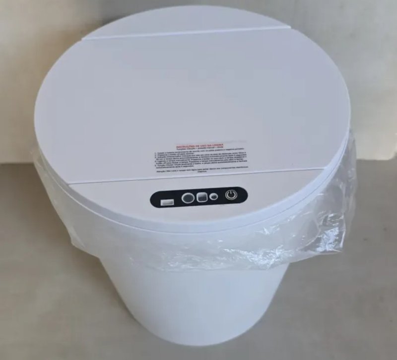 Lixeira Automática Sensor Recarregável Escritório usb 16 L