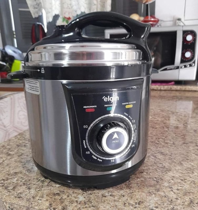 Panela de Pressão Elétrica Elgin 4 Litros Segura e Prática 840W 220V