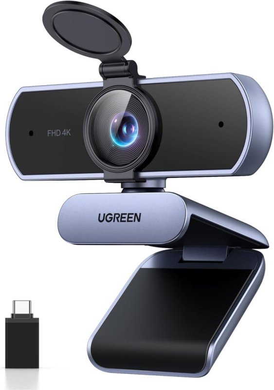 UGREEN Webcam 4K UHD para PC Foco Automático PDAF com Microfone Antirruído