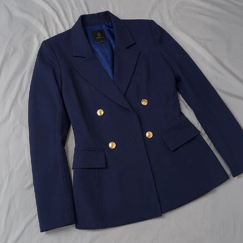 Blazer Feminino Alfaiataria Terninho Social Com Botões