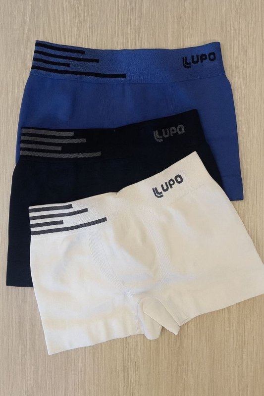 Kit 6 Cuecas Lupo Boxer Box Sem Costura Basic Microfibra