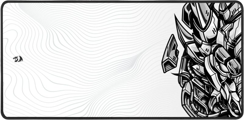 Mousepad Gamer Redragon Flick XL Special Edition Cypher Branco e Preto