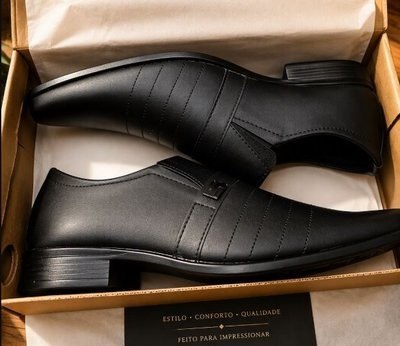 Sapato Oxford Social Masculino Couro Italiano Elegante Fosco