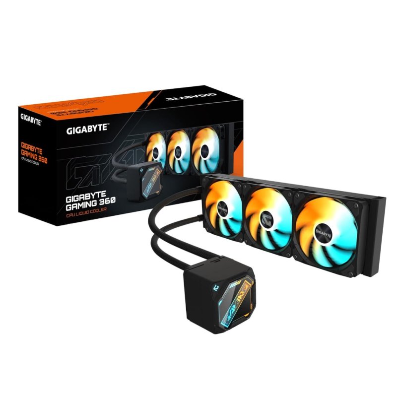 Cooler Líquido para CPU GIGABYTE GAMING 360 — 3 Ventoinhas 120mm ARGB