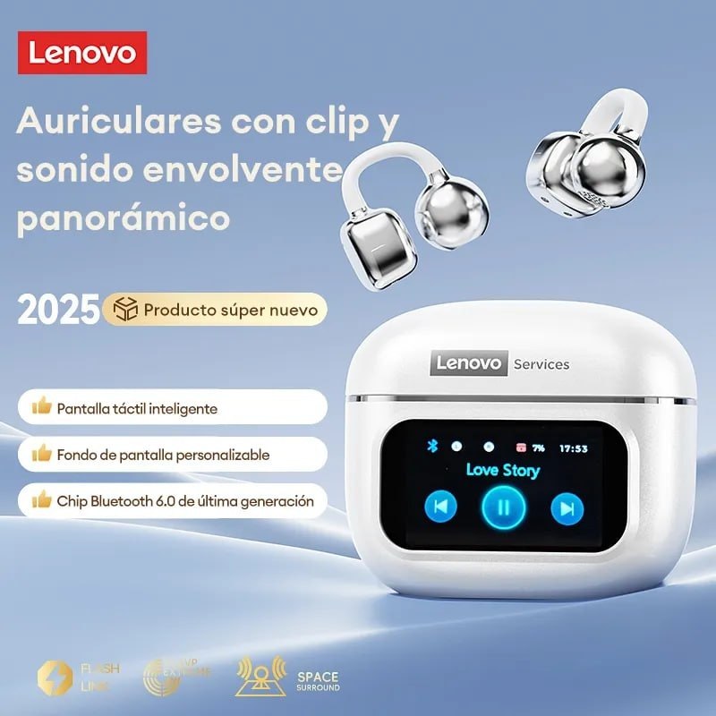Fone de Ouvido Lenovo RS107 Bluetooth 6.0 Ouvido Aberto HiFi Driver 10mm IPX5 24h