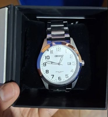 Relógio Orient Masculino Prateado Original Prova D'água 100m