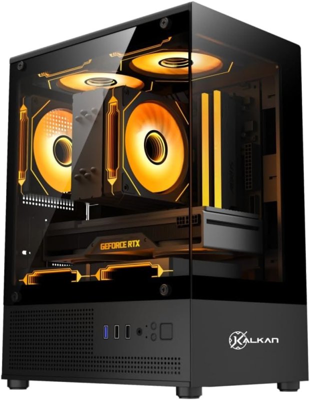 Gabinete Gamer Kalkan Hakon Preto Micro-ATX