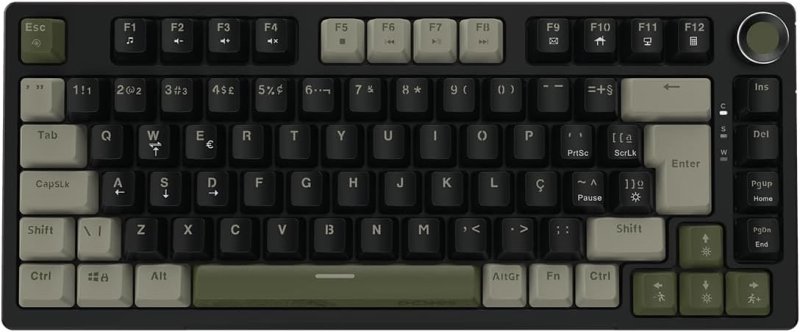 TECLADO MECANICO 75% PCYES ARKEUM - CAMMO EDITION - SWITCH RED - AKCM75RBR