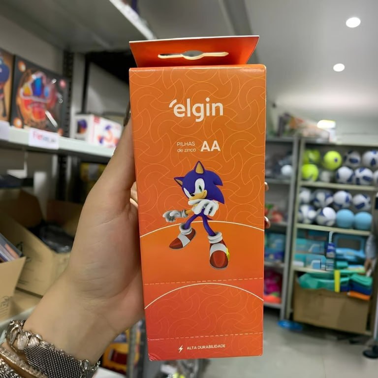 Caixa de Pilha AA Elgin com 40 un.