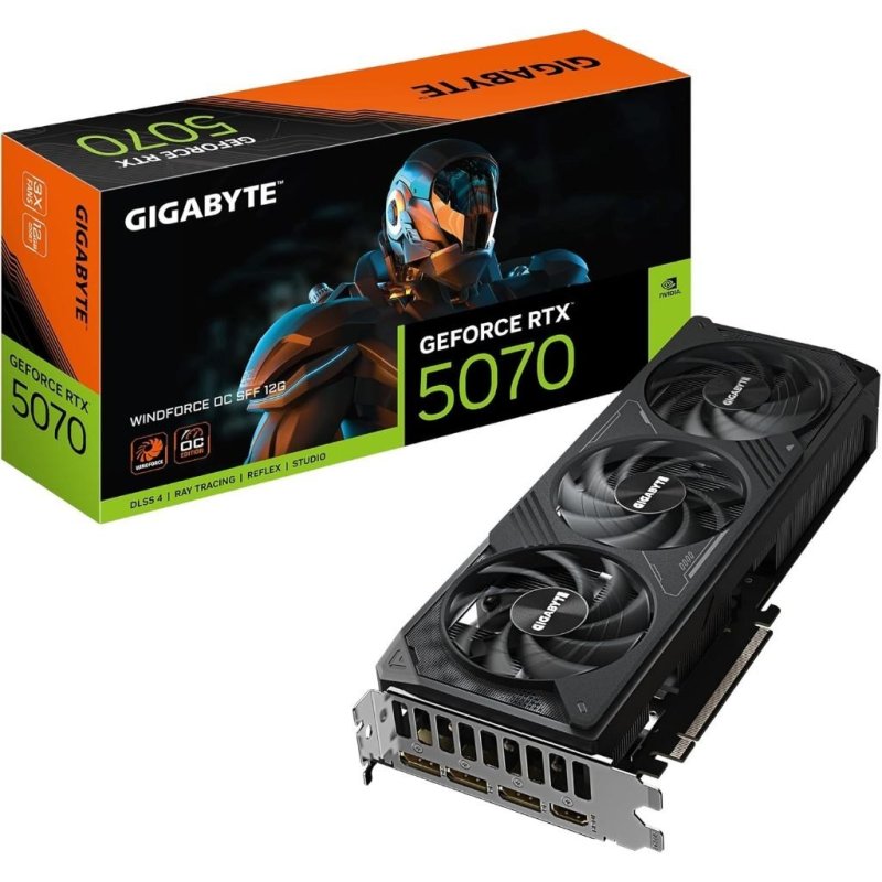 Placa de Vídeo Gigabyte GeForce RTX 5070 WindForce OC SFF 12GB GDDR7 192 Bits