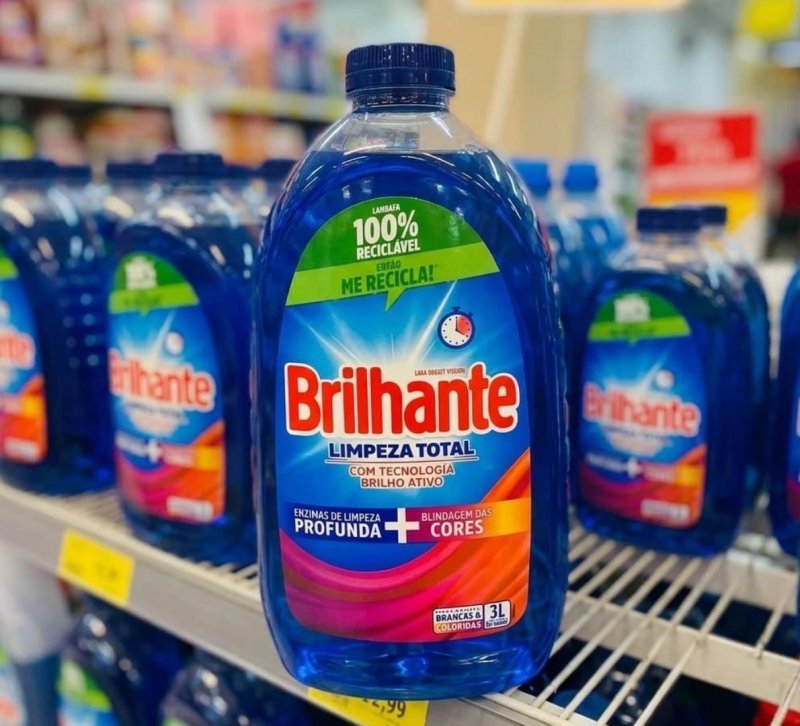 Brilhante Limpeza Total - Lava Roupas Líquido 3L