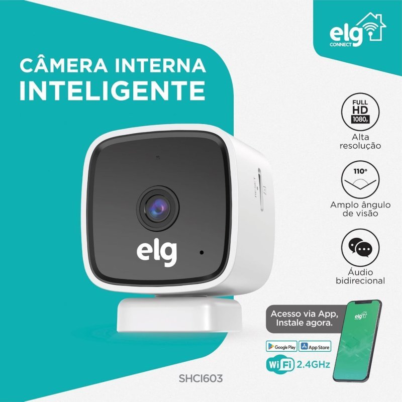 ELG SHCI603 - Câmera 1080P Full HD Wi-Fi - Visão Noturna - Branco