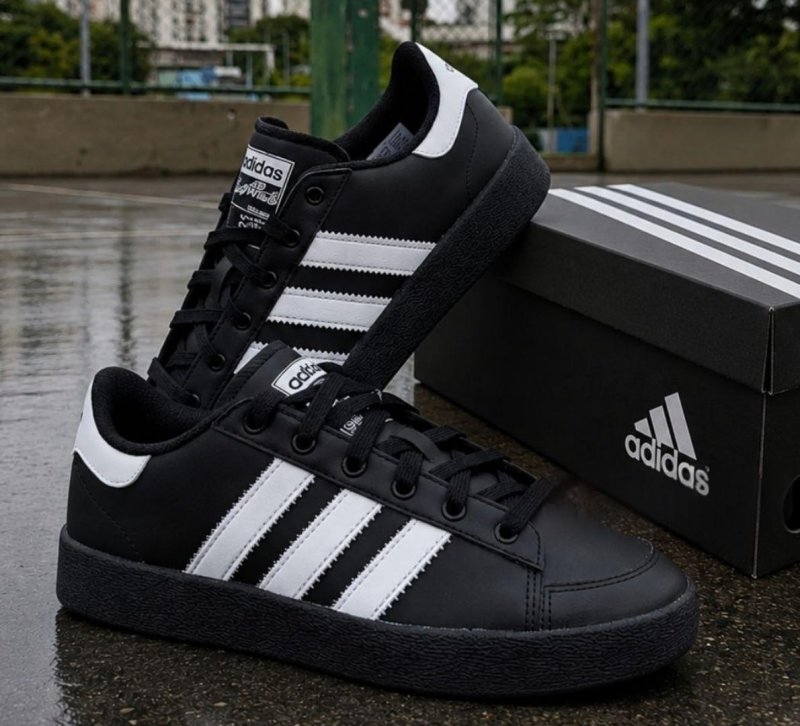 Tênis Masculino e Feminino Jump Hook adidas Preto Liso 36 Br