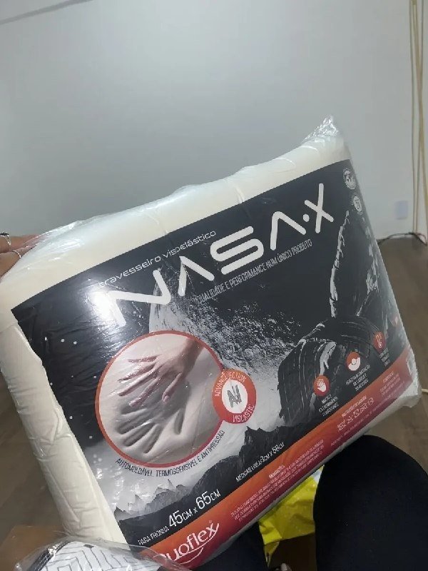Kit Com 2 Travesseiro Nasa-x 10cm Viscoelástico Duoflex + Frete Grátis