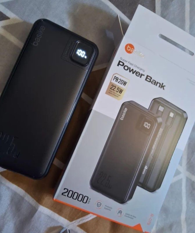 Power Bank Basike 20000mah Portátil Carga Rápida 22.5w