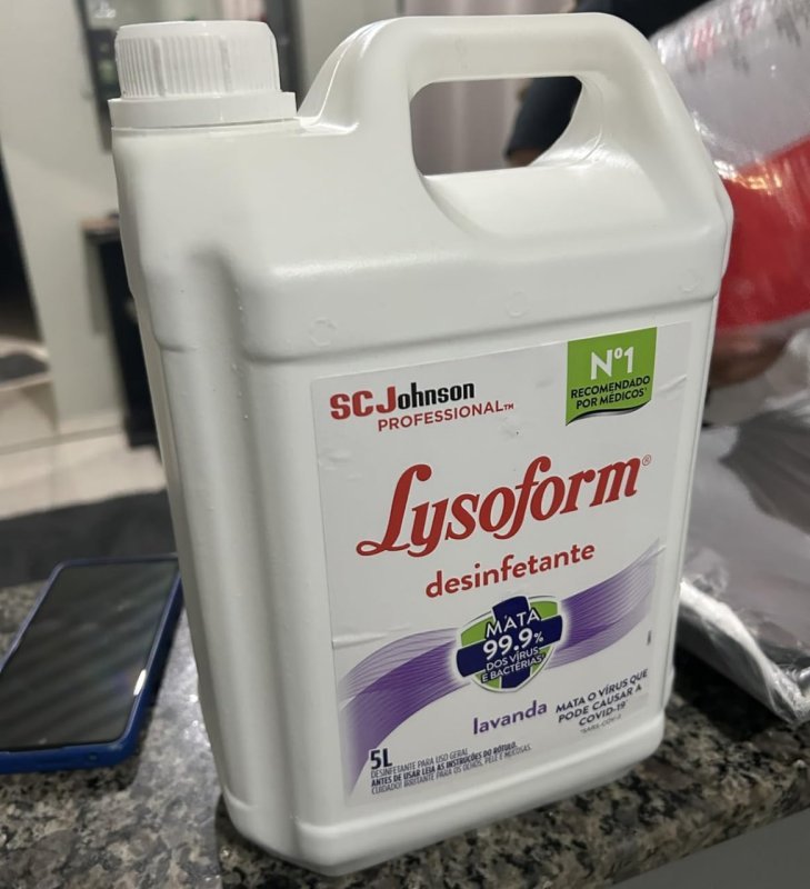 Lysoform Lavanda, Desinfetante Líquido, Limpeza Casa, 5L