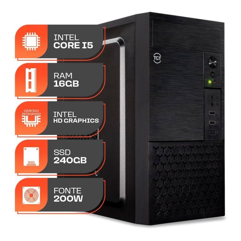 Computador Home Essential S, Intel Core I5, 16GB DE RAM, SSD 240GB