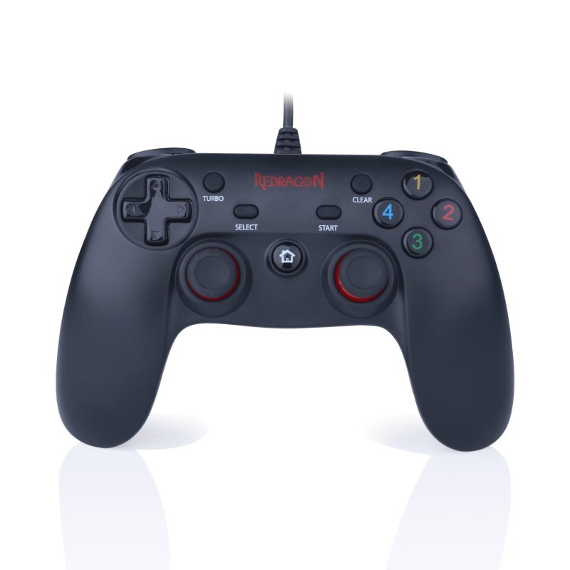 Controle Gamer Redragon Saturn Preto USB com Vibração G807