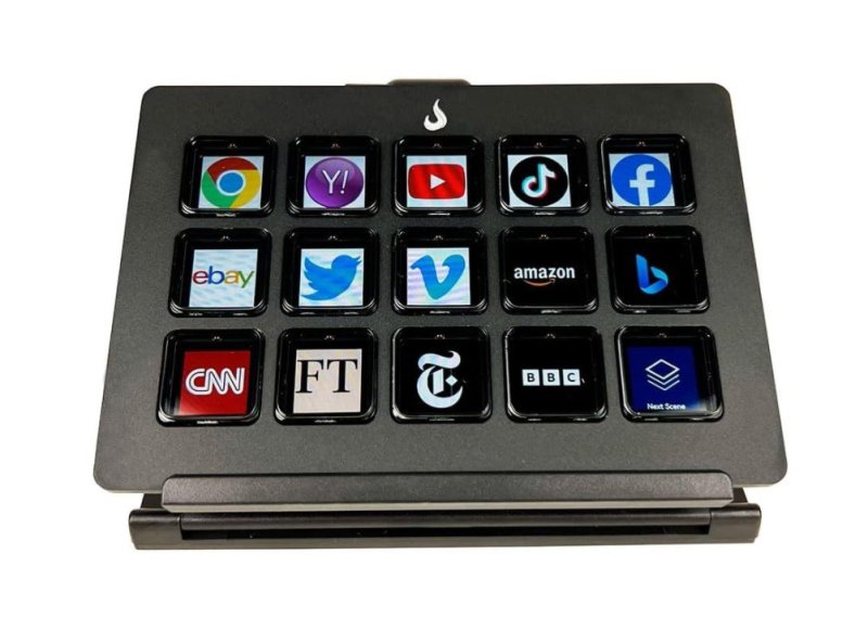 Mesa Controladora de Stream Rise Mode Vision 02, 15 Teclas LCD, Premium, Preto