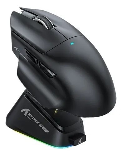 Mouse Gamer Sem Fio Attack Shark V6 25000dpi Black