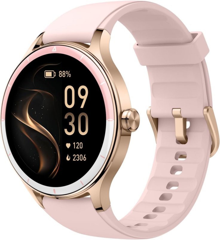 Bettdow SmartWatch Feminino - 1.27" Tátil - IP68 à Prova d'Água - 100+ Modos - Rosa