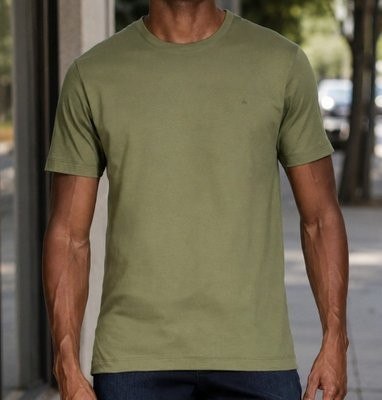 Camiseta Aramis Manga Curta Básica Verde Militar
