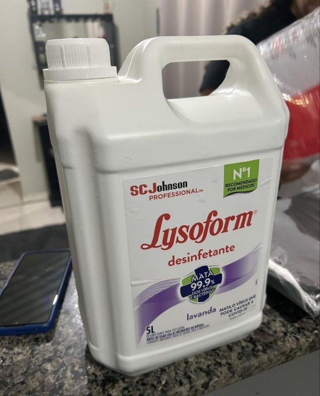 Lysoform Lavanda, Desinfetante Líquido, Limpeza Casa, 5L