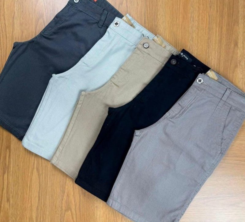 Bermuda Masculina Sarja Casual Sport Fino Elastano Elegante