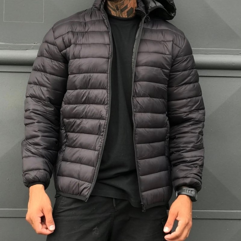 Jaqueta Puffer Masculina Bobojaco Impermeável Inverno Frio