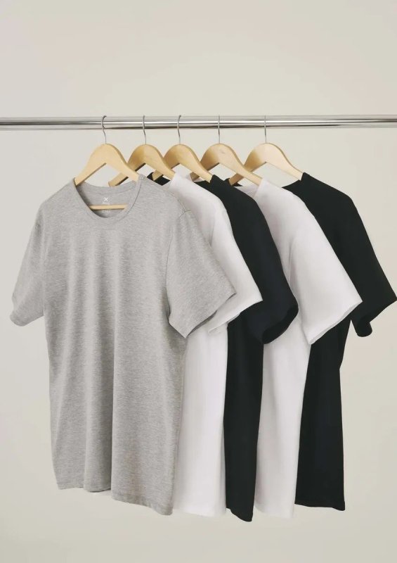Kit Com 5 Camisetas Masculinas Básicas Hering
