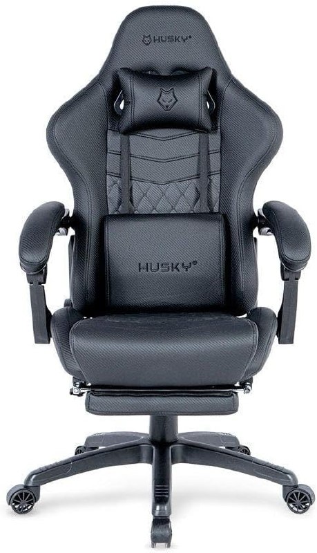 Husky Tempest 700 - Até 145kg, Reclinável 150º, Descanso para Pés - Preta