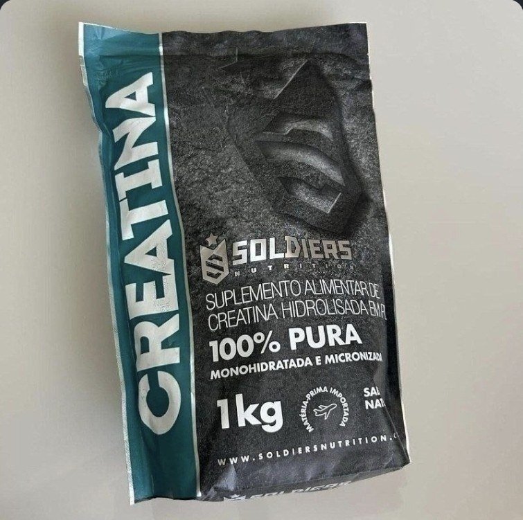 Creatina 1kg Suplemento Monohidratada em pó 100% Pura - Soldiers Nutrition