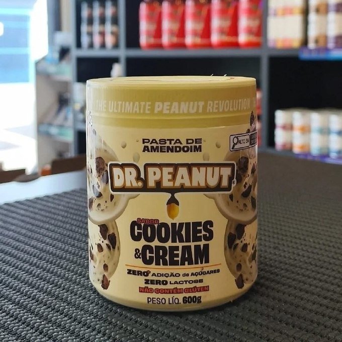 Pasta de Amendoim Dr. Peanut Sabor Cookies & Cream 600g
