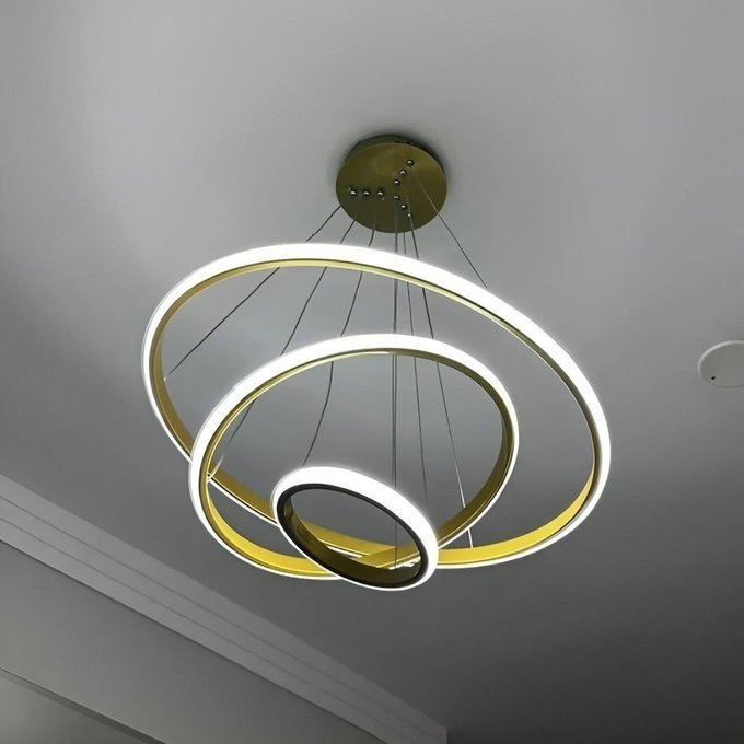 Lustre Led Sala Moderno 60w 3 Arcos + Frete Grátis
