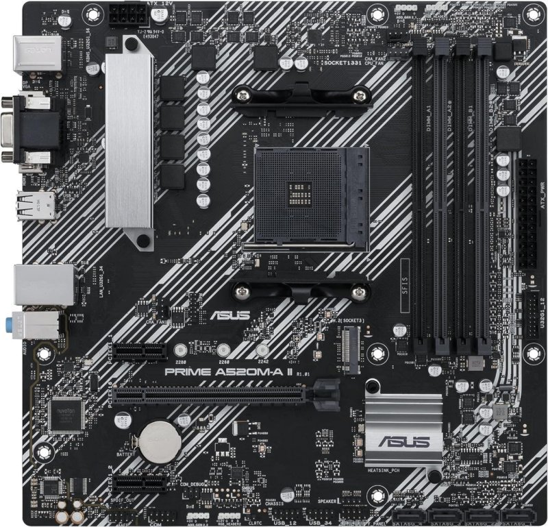 Placa Mãe Asus PRIME A520M-A II AMD AM4 DDR4