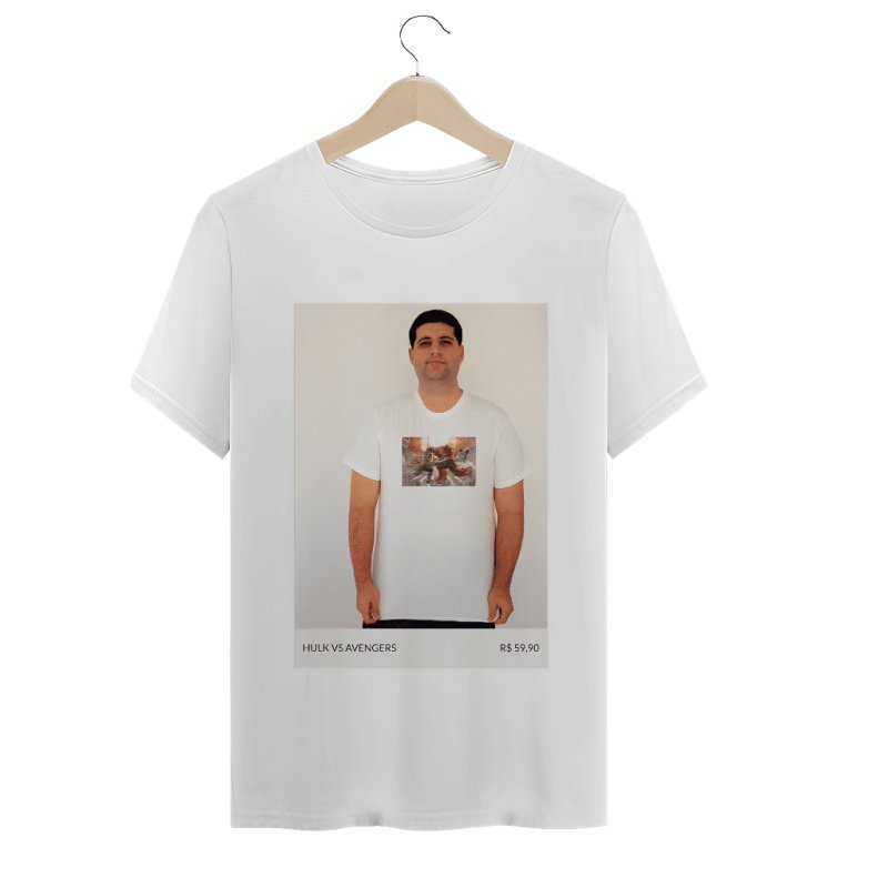 Camiseta Davy Jones Meme Estampa Hulk X Homem de Ferro