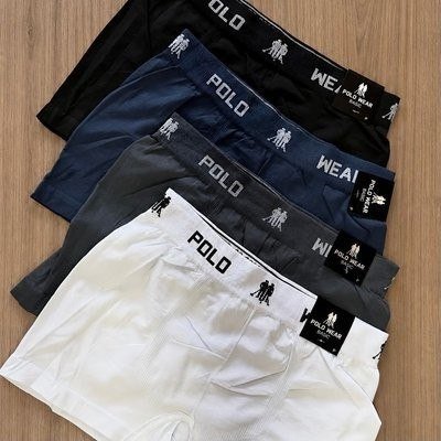 Kit 10 Cuecas Boxer Lisa Polo Wear Sortido