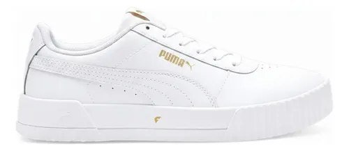 Tenis Puma Carina Lux Feminino Branco E Dourado Liso 39