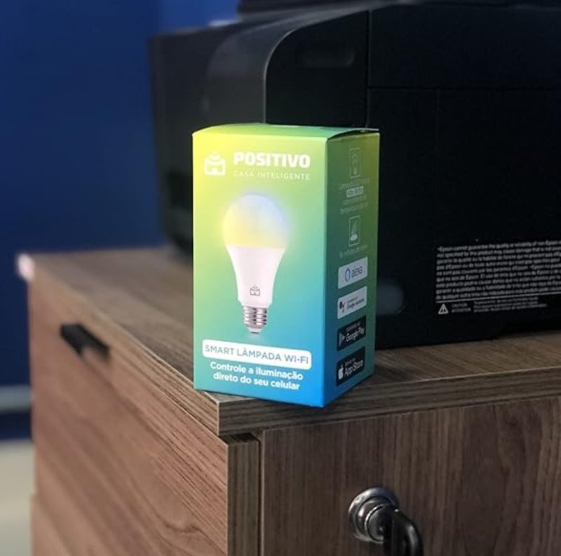 Smart Lâmpada Wi-Fi Positivo Casa Inteligente, Iluminação Branca (Quente e Fria)