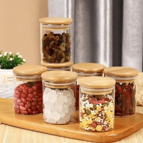 Kit 6 Pote Vidro Porta Temperos Hermético Cozinha Organiza