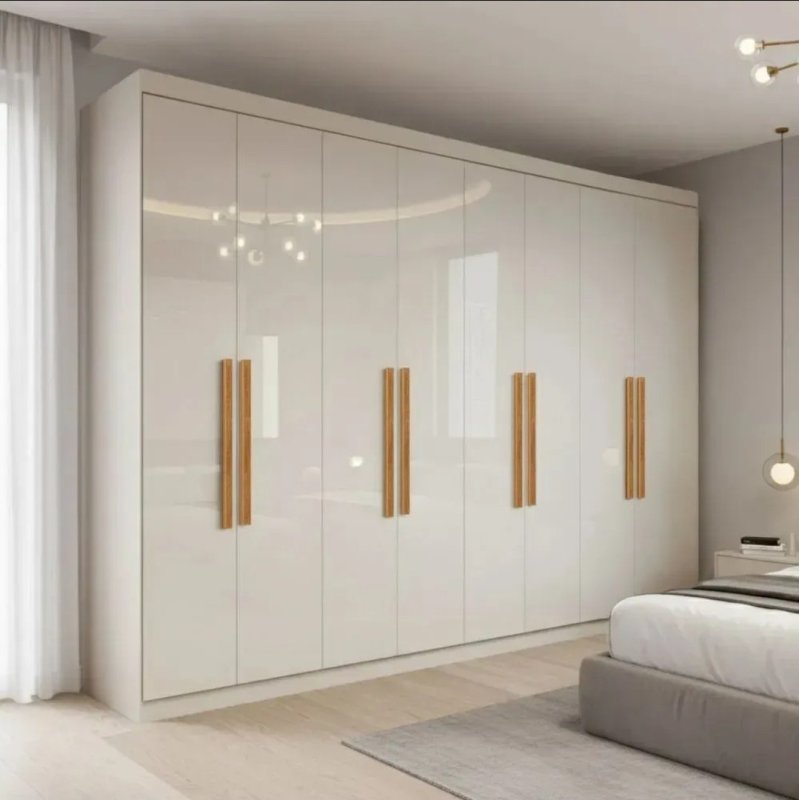 Guarda-Roupa Casal Paris 8 Portas 4 Gavetas Branco
